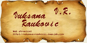 Vuksana Rauković vizit kartica